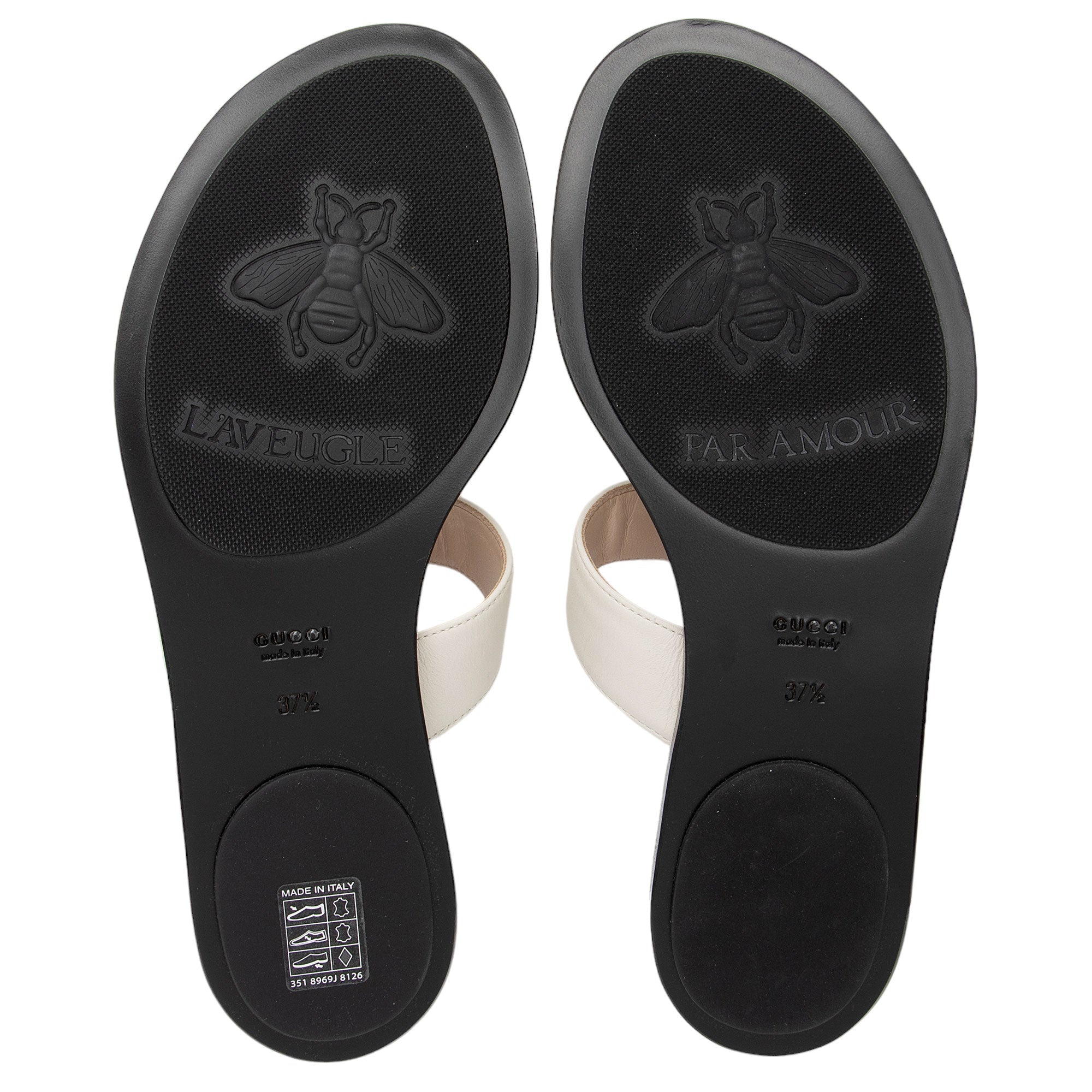 Gucci Leather Marmont T-Strap Sandals - Size 7.5 / 37.5 (SHF-aHZ3M9)