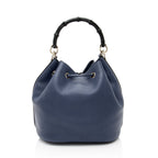 Gucci Leather Miss Bamboo Bucket Bag