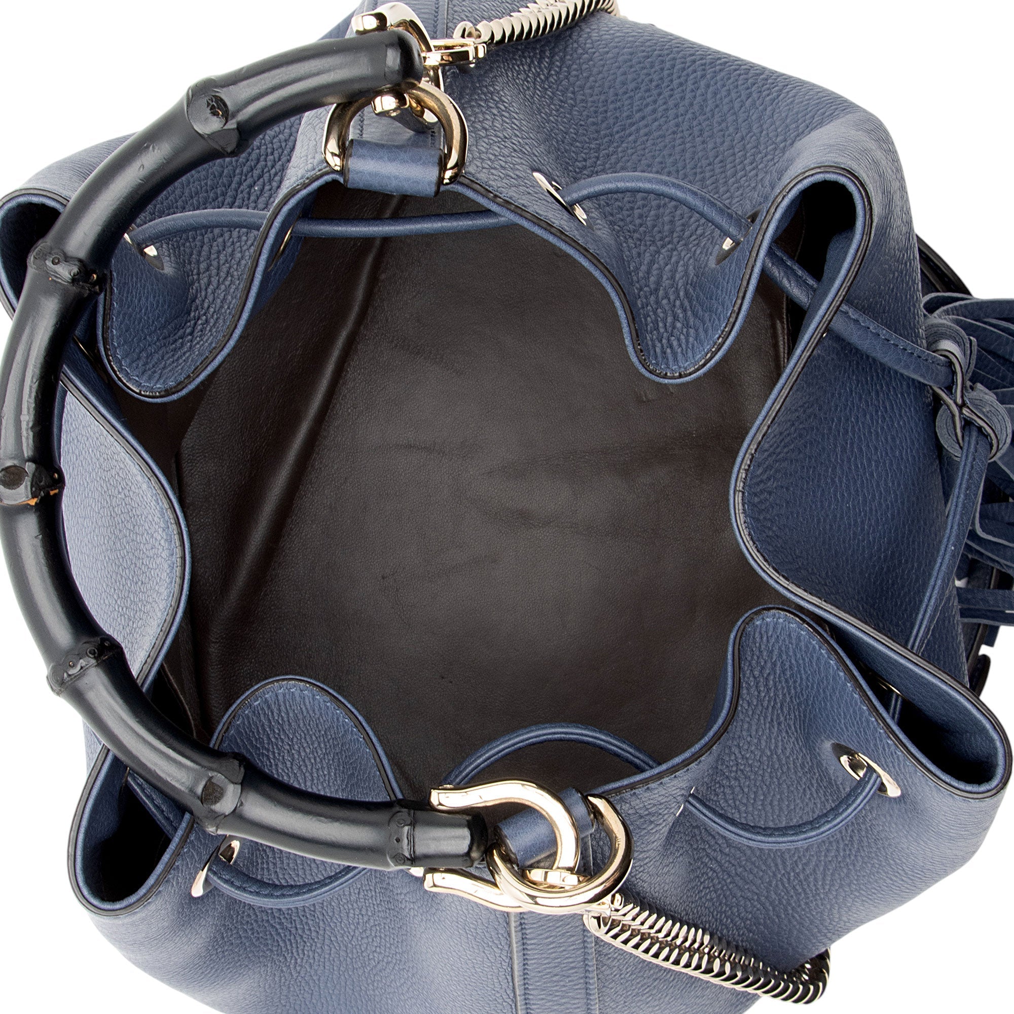 Gucci Leather Miss Bamboo Bucket Bag