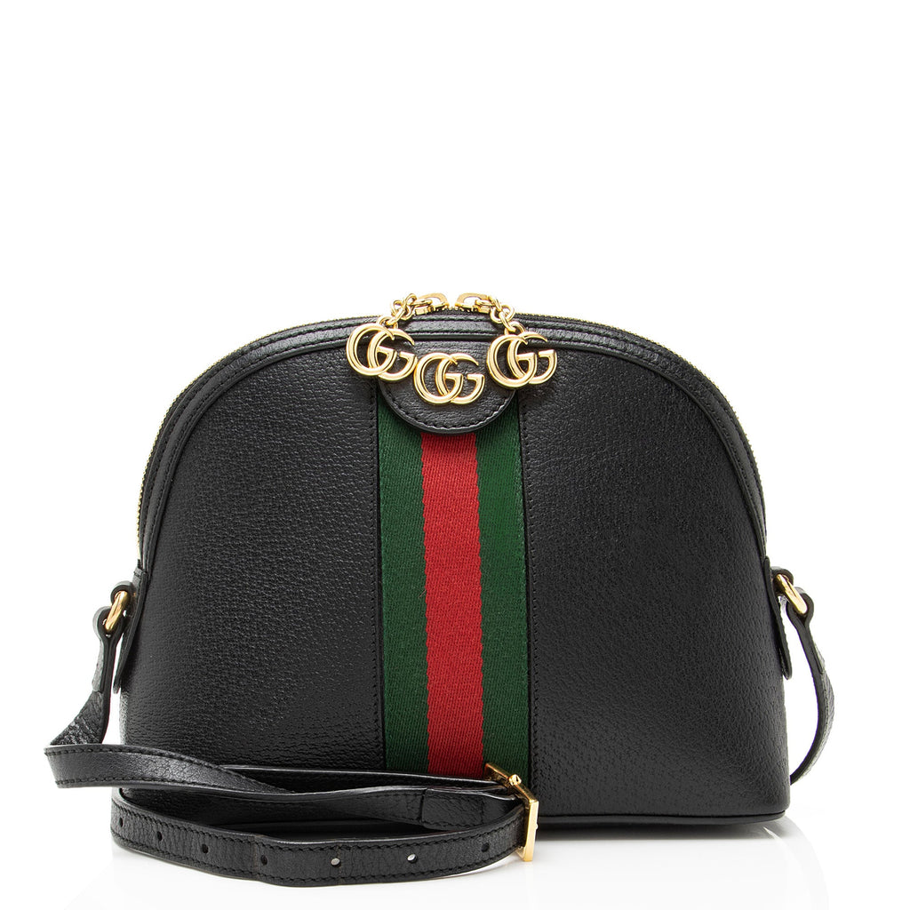 Gucci Leather Ophidia Dome Small Shoulder Bag