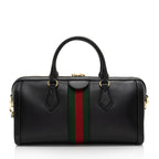 Gucci Leather Ophidia Medium Boston Bag (SHF-f7ZMqU)