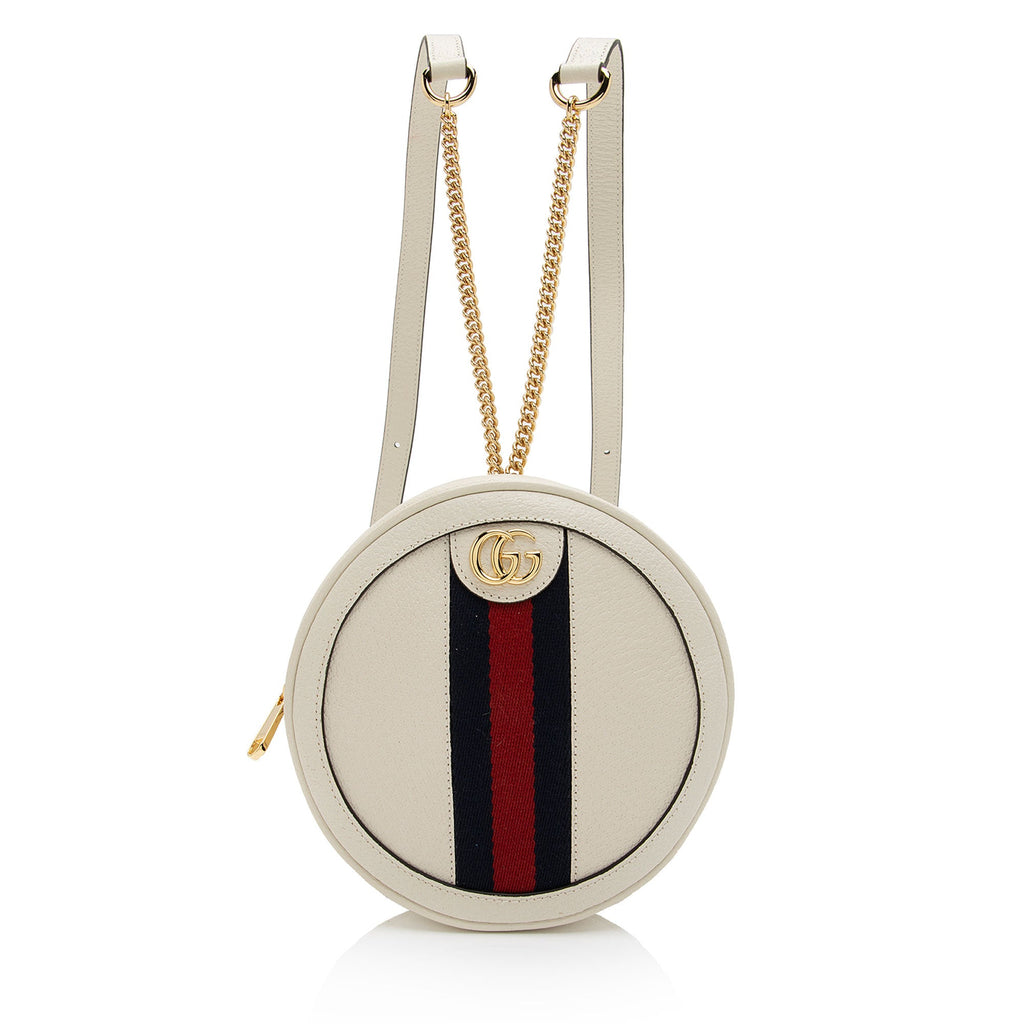 Gucci Leather Ophidia Round Mini Backpack (SHF-236SPs)