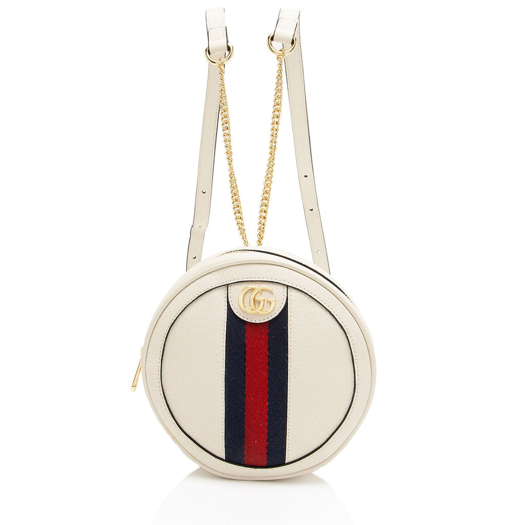 Gucci Leather Ophidia Round Mini Backpack - FINAL SALE