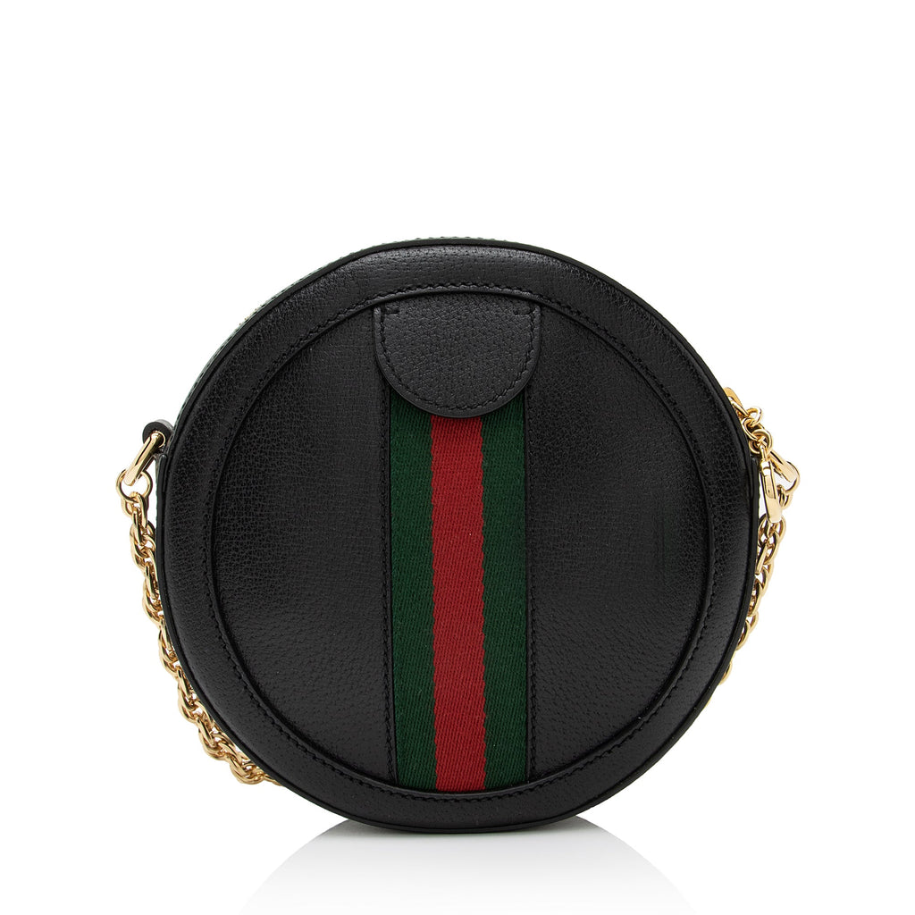 Gucci Leather Ophidia Round Mini Shoulder Bag (SHF-lSFNlA)