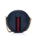 Gucci Leather Ophidia Round Mini Shoulder Bag (SHF-vucmu1)