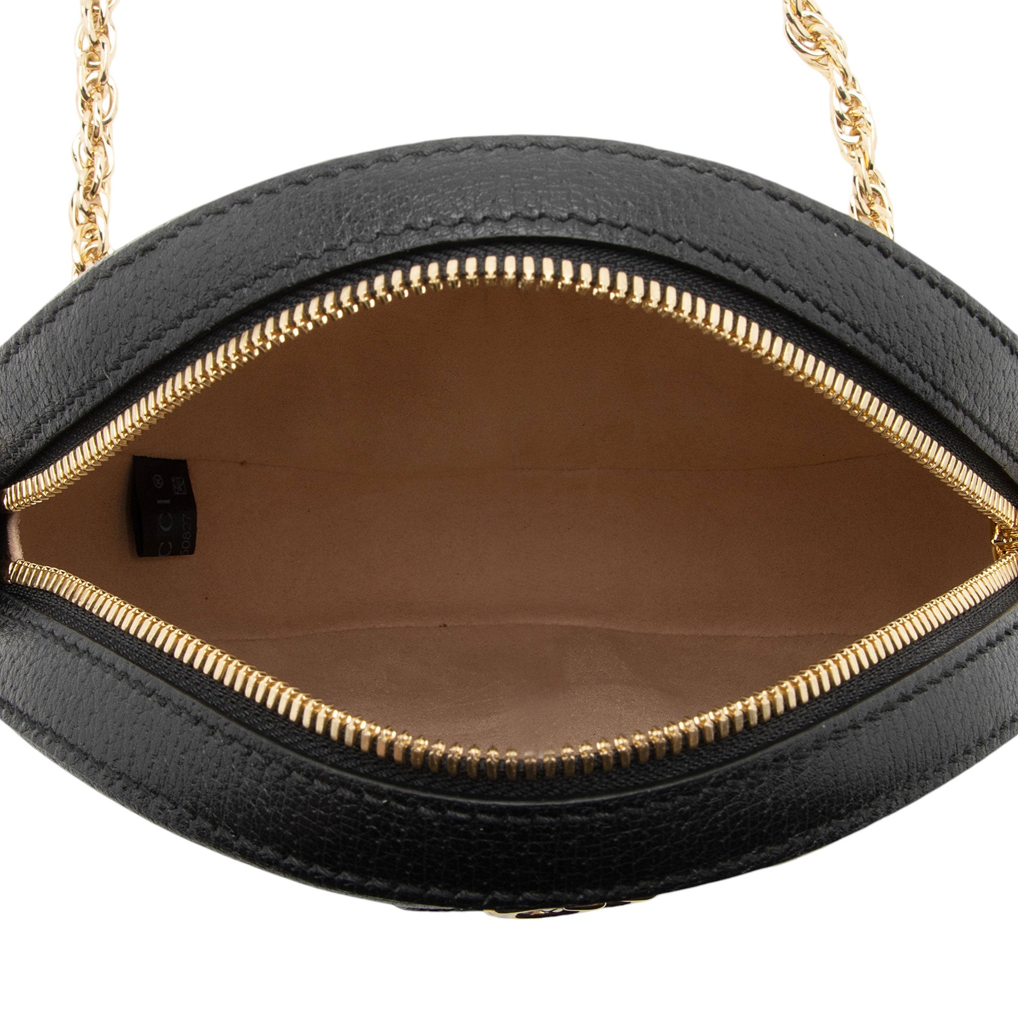 Gucci Leather Ophidia Round Mini Shoulder Bag (SHF-Kh7KgC)