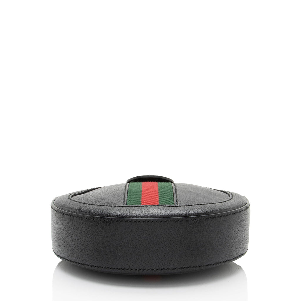 Gucci Leather Ophidia Round Mini Shoulder Bag (SHF-8X1FRs)