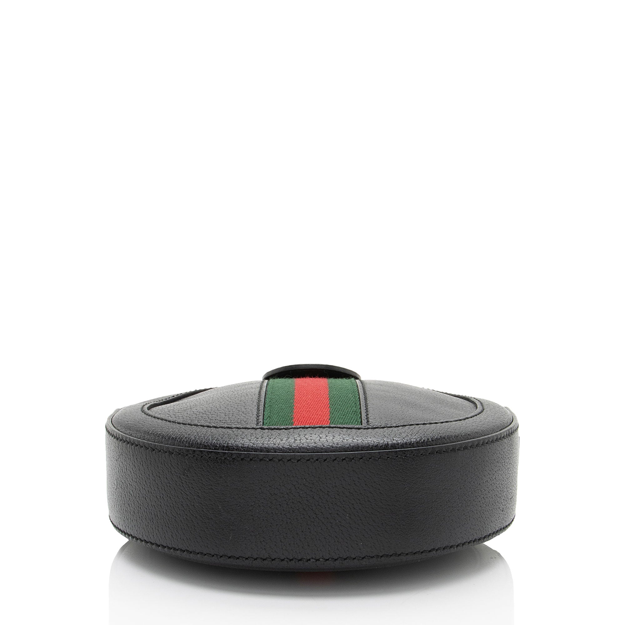 Gucci Leather Ophidia Round Mini Shoulder Bag (SHF-8X1FRs)