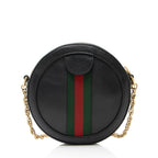 Gucci Leather Ophidia Round Mini Shoulder Bag
