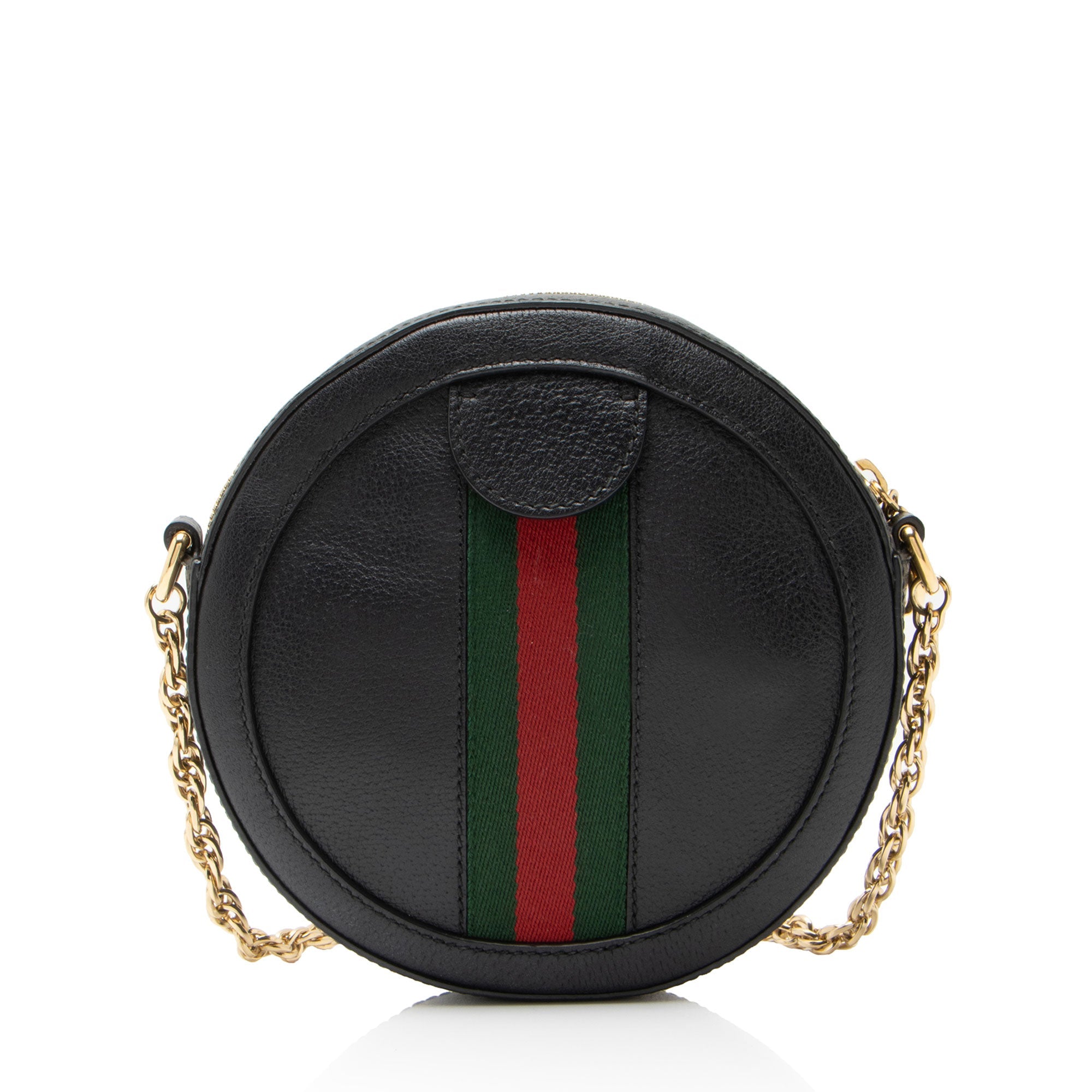 Gucci Leather Ophidia Round Mini Shoulder Bag