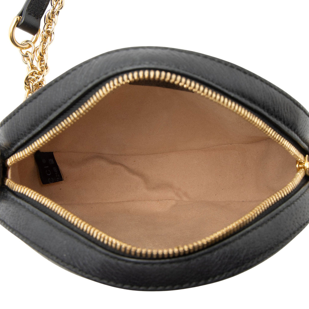 Gucci Leather Ophidia Round Mini Shoulder Bag