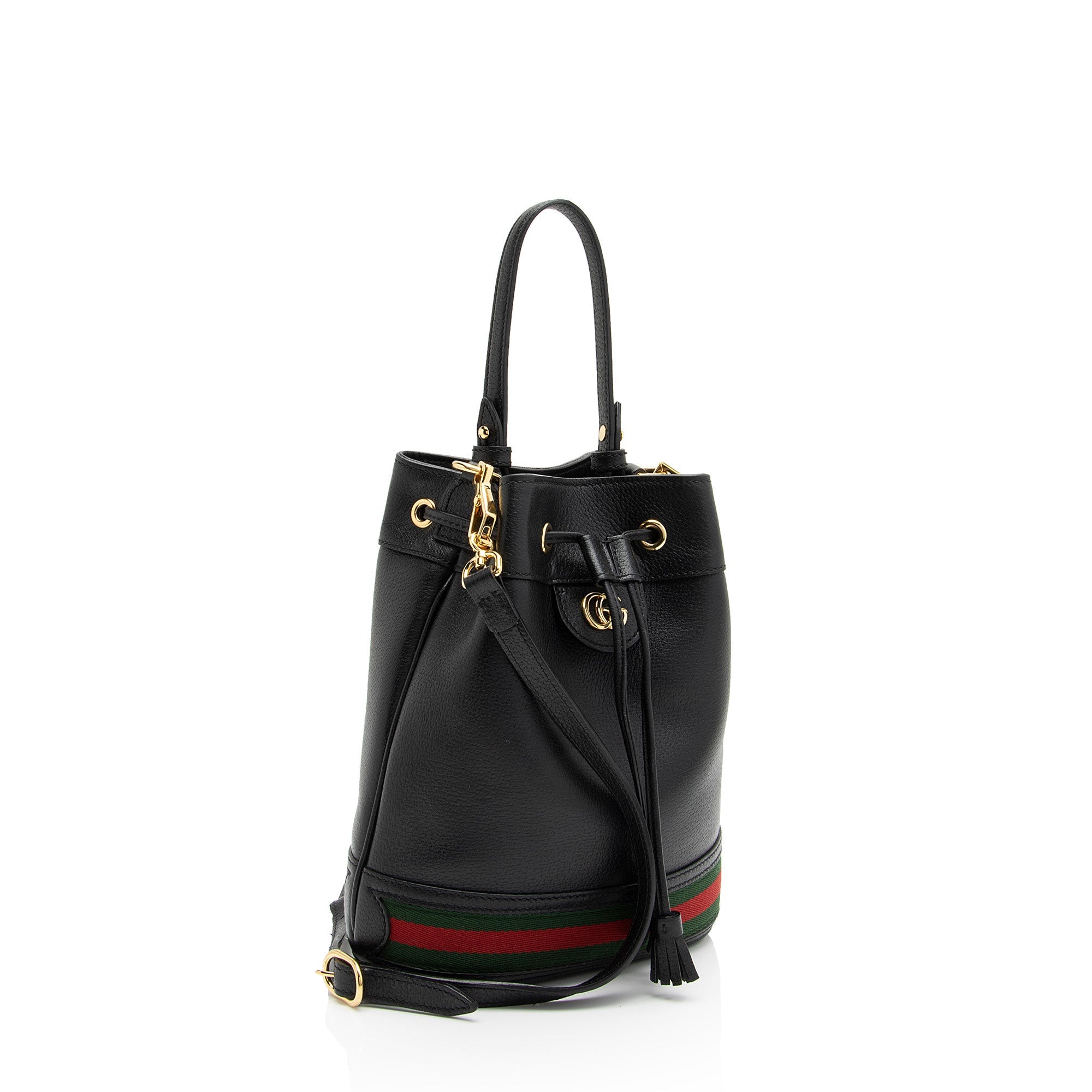 Gucci Leather Ophidia Small Bucket Bag (SHF-xMZSzx)