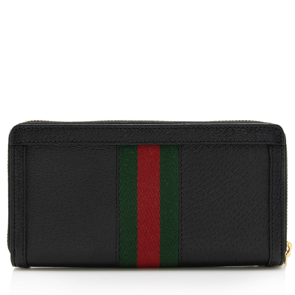 Gucci Leather Ophidia Zip Around Wallet (SHF-22953)