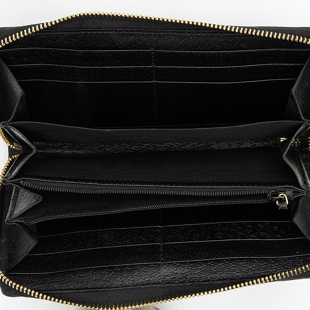 Gucci Leather Ophidia Zip Around Wallet (SHF-22953)