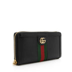 Gucci Leather Ophidia Zip Around Wallet (SHF-22953)