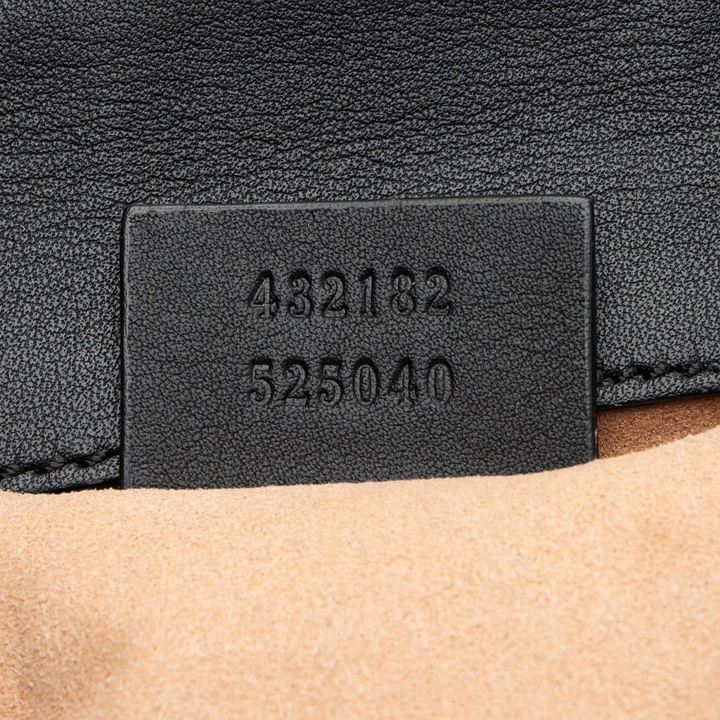 Gucci Leather Pearl Stud Padlock Small Shoulder Bag