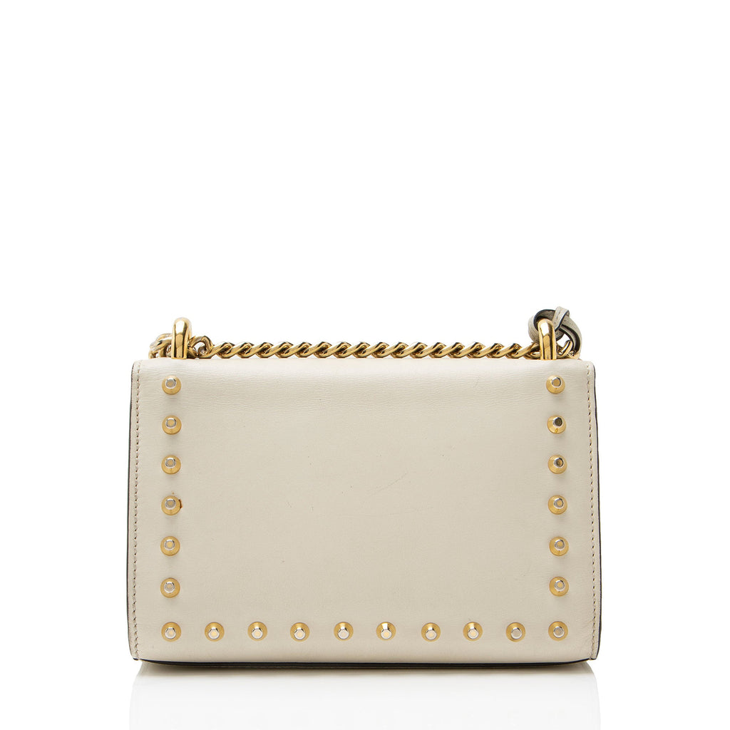 Gucci Leather Pearl Stud Padlock Small Shoulder Bag