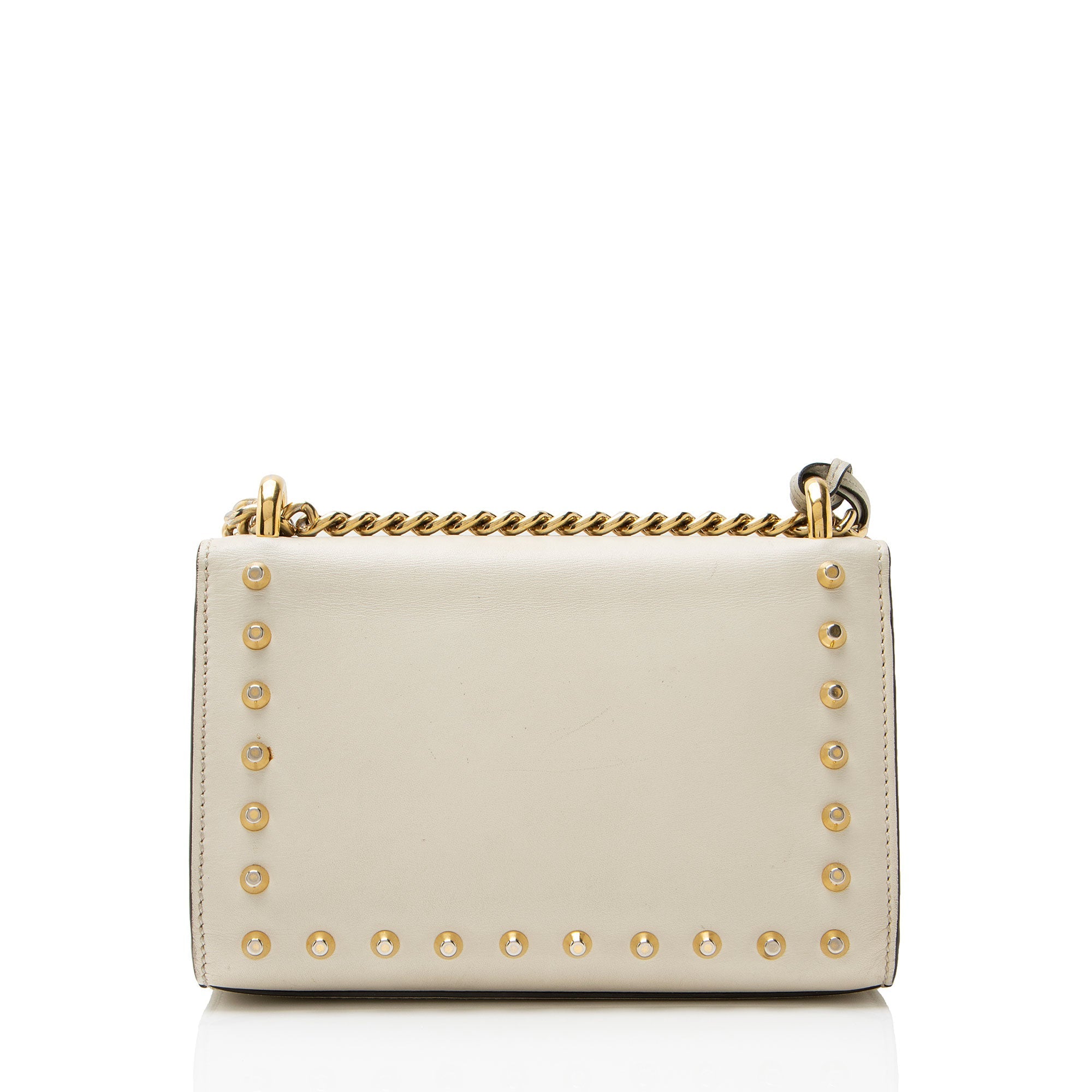 Gucci Leather Pearl Stud Padlock Small Shoulder Bag