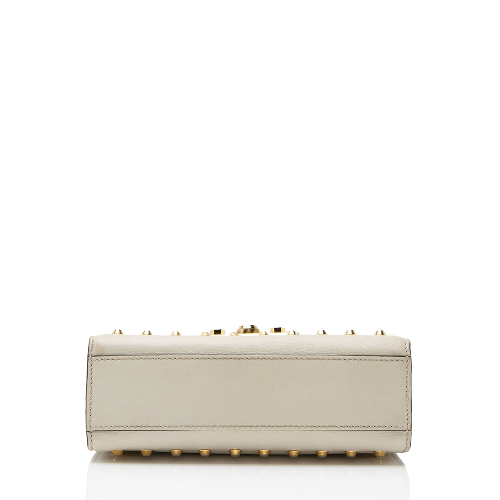 Gucci Leather Pearl Stud Padlock Small Shoulder Bag