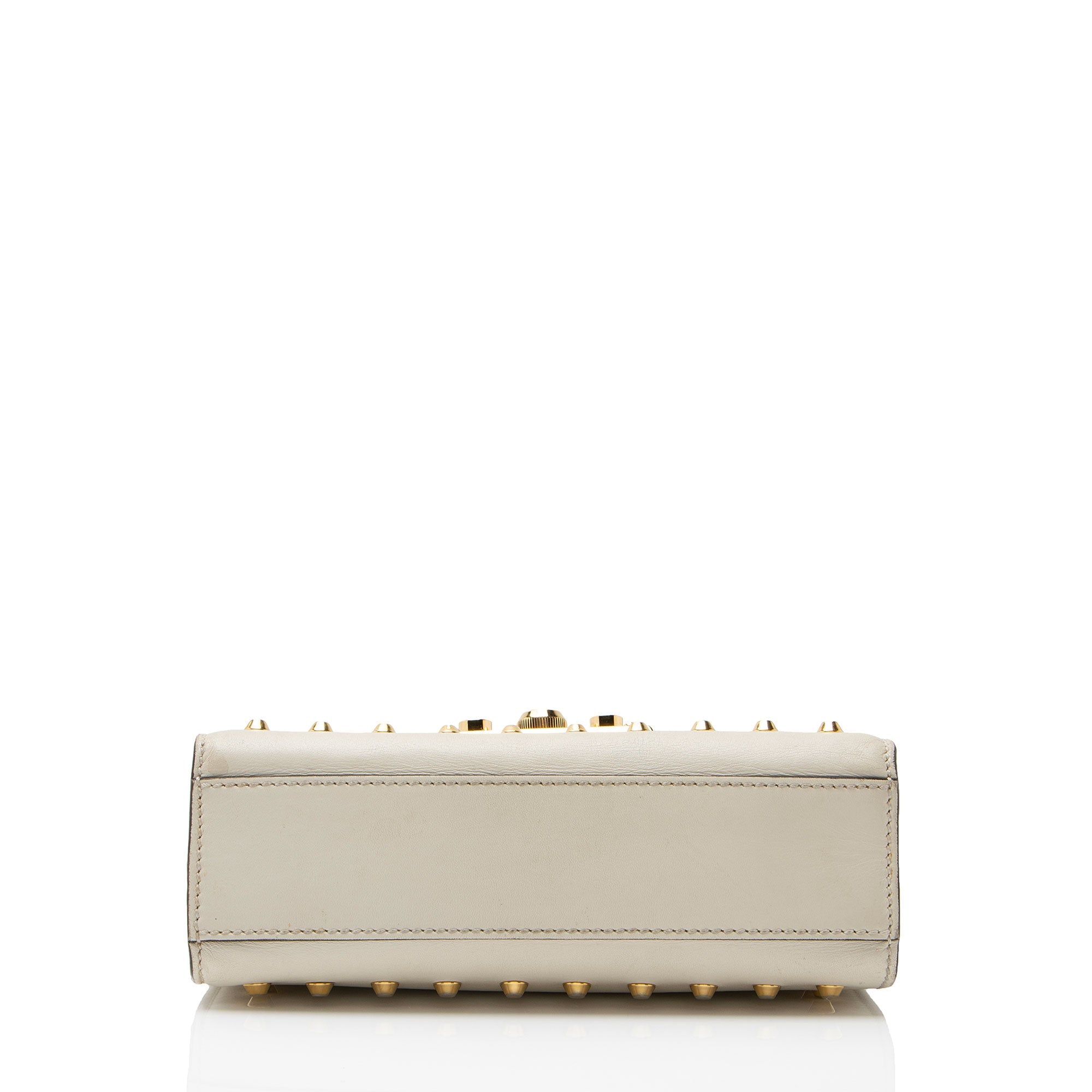 Gucci Leather Pearl Stud Padlock Small Shoulder Bag