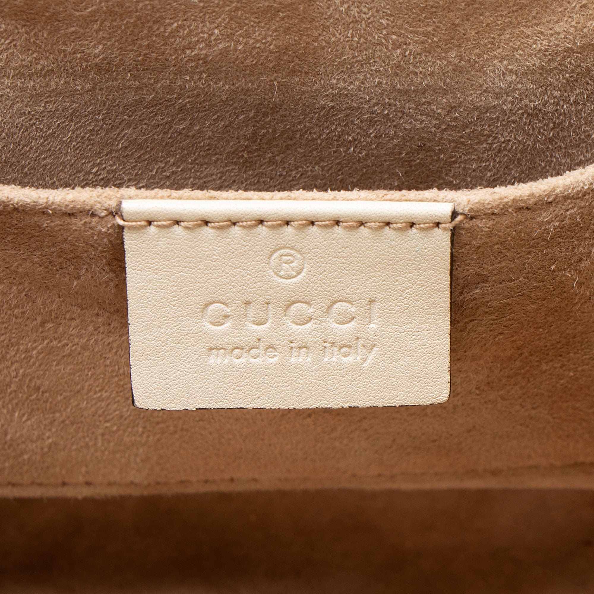 Gucci Leather Pearl Stud Padlock Small Shoulder Bag