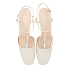 Gucci Leather Petite GG Charlotte Slingback Pumps - Size 10 / 40