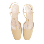 Gucci Leather Petite GG Charlotte Slingback Pumps - Size 8.5 / 38.5