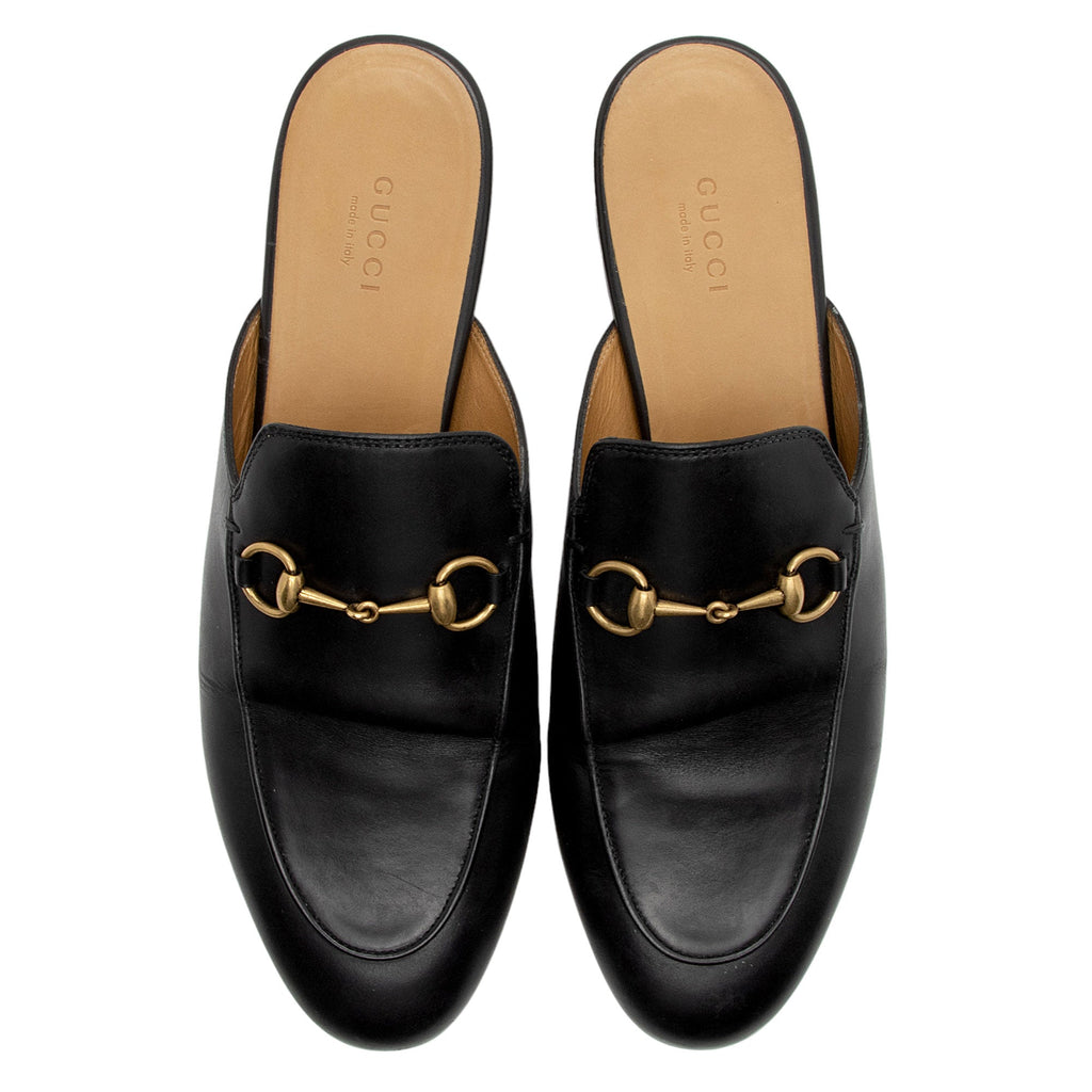 Gucci Leather Princetown Mules - Size 9 / 39 (SHF-J82BE6)