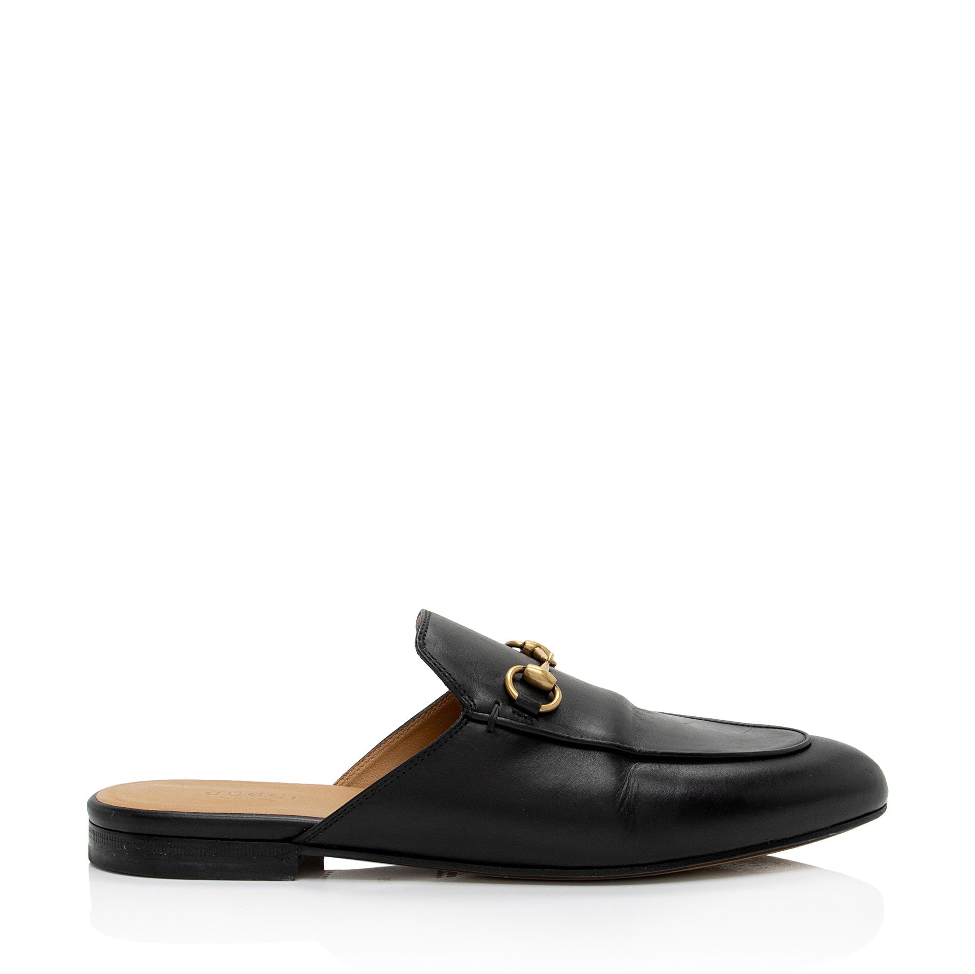 Gucci Leather Princetown Mules - Size 9 / 39 (SHF-J82BE6)