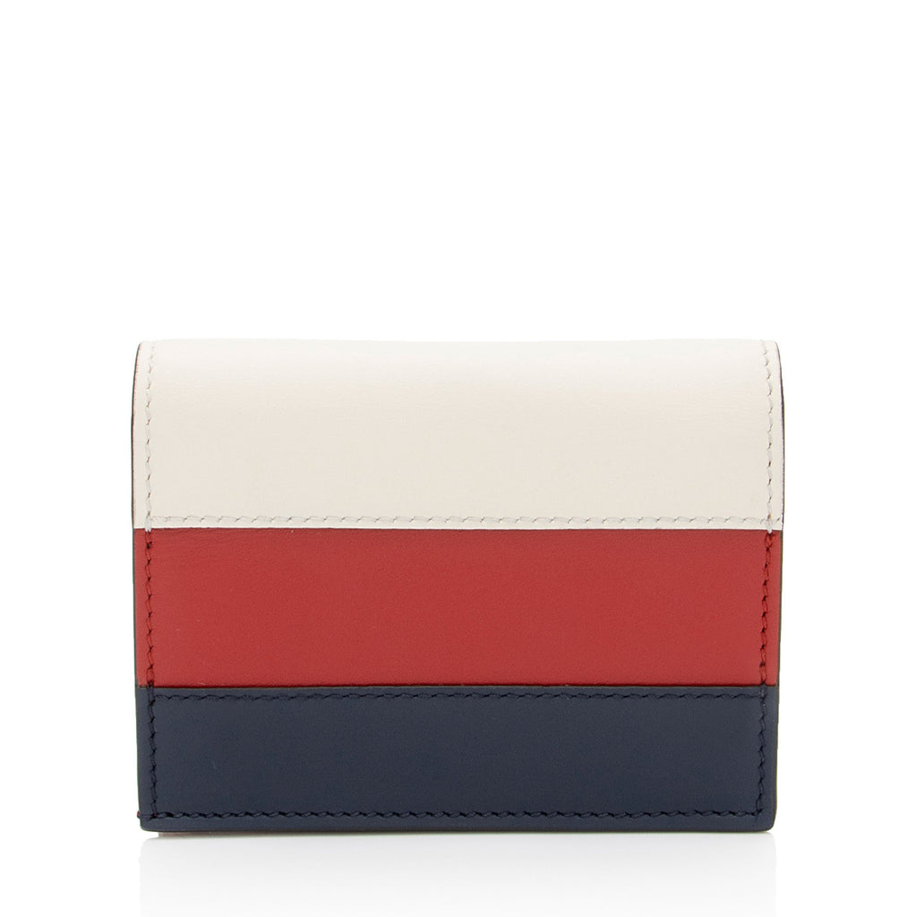 Gucci Leather Queen Margaret Bee Card Case