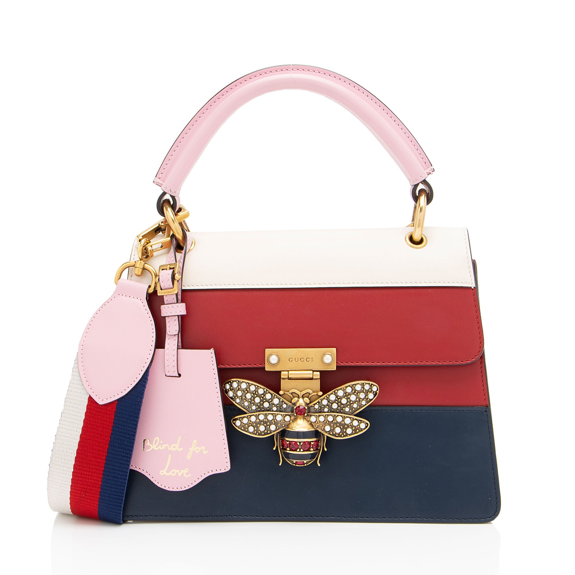 Gucci Leather Queen Margaret Top Handle (SHF-oBE2Ol)