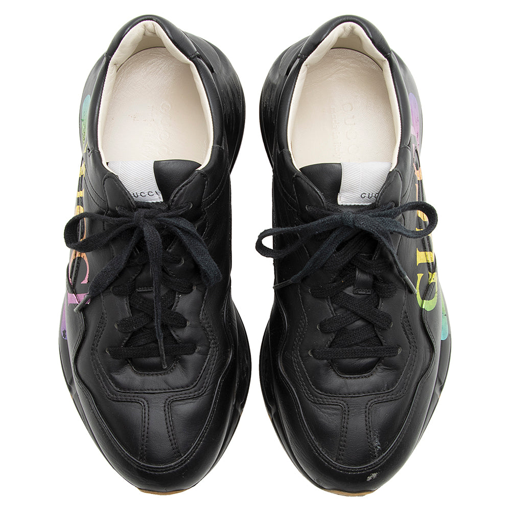 Gucci Leather Rainbow Rhyton Sneakers - Men's Size 8.5 / 42 (SHF-20553)
