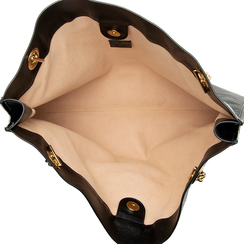 Gucci Leather Rajah Large Tote (SHF-19743)