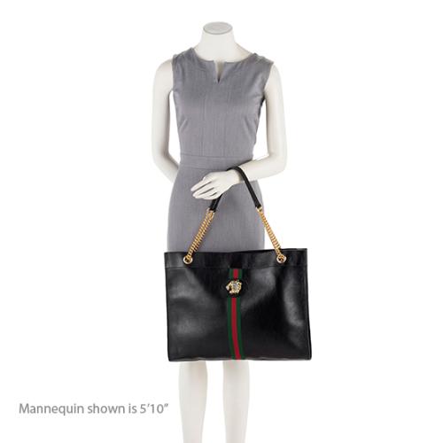 Gucci Leather Rajah Large Tote (SHF-19743)