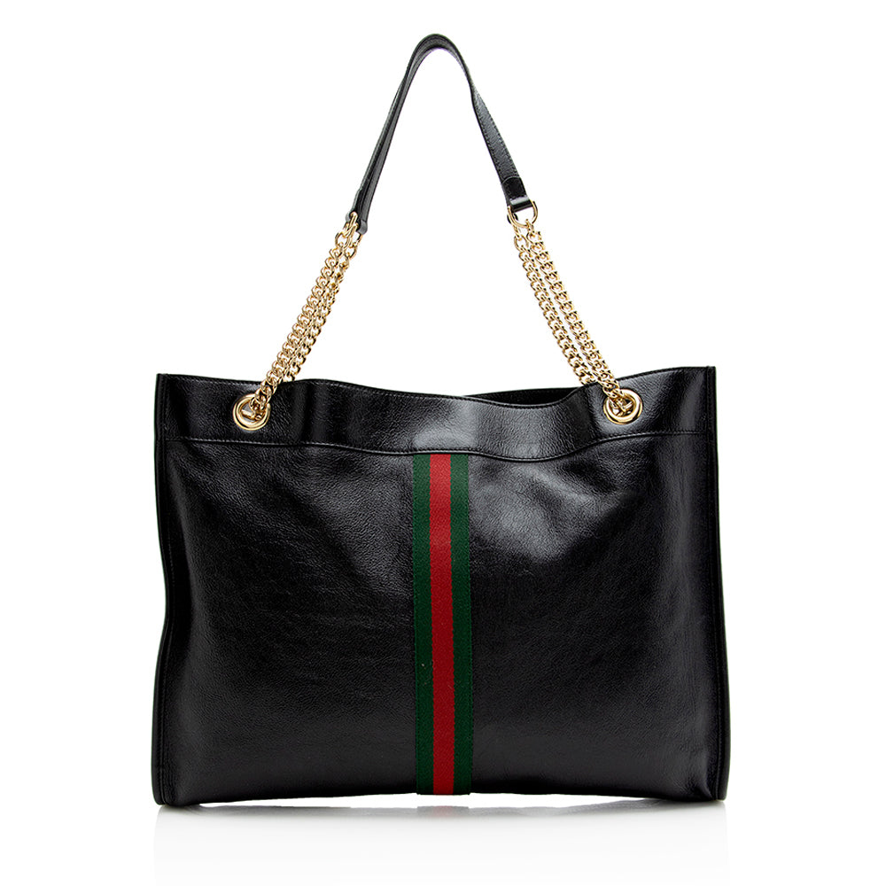 Gucci Leather Rajah Large Tote (SHF-21797)
