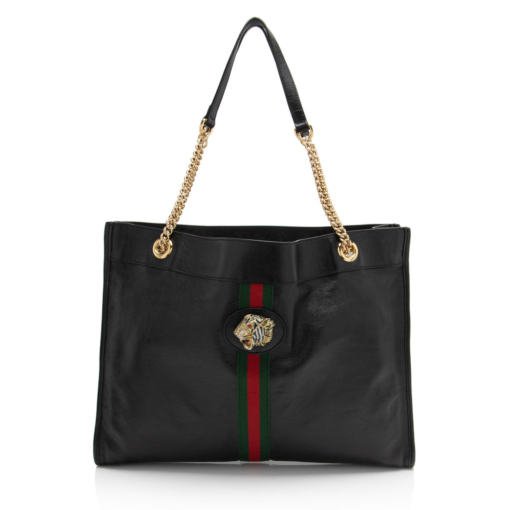 Gucci Leather Rajah Large Tote (SHF-mZ5Dai)