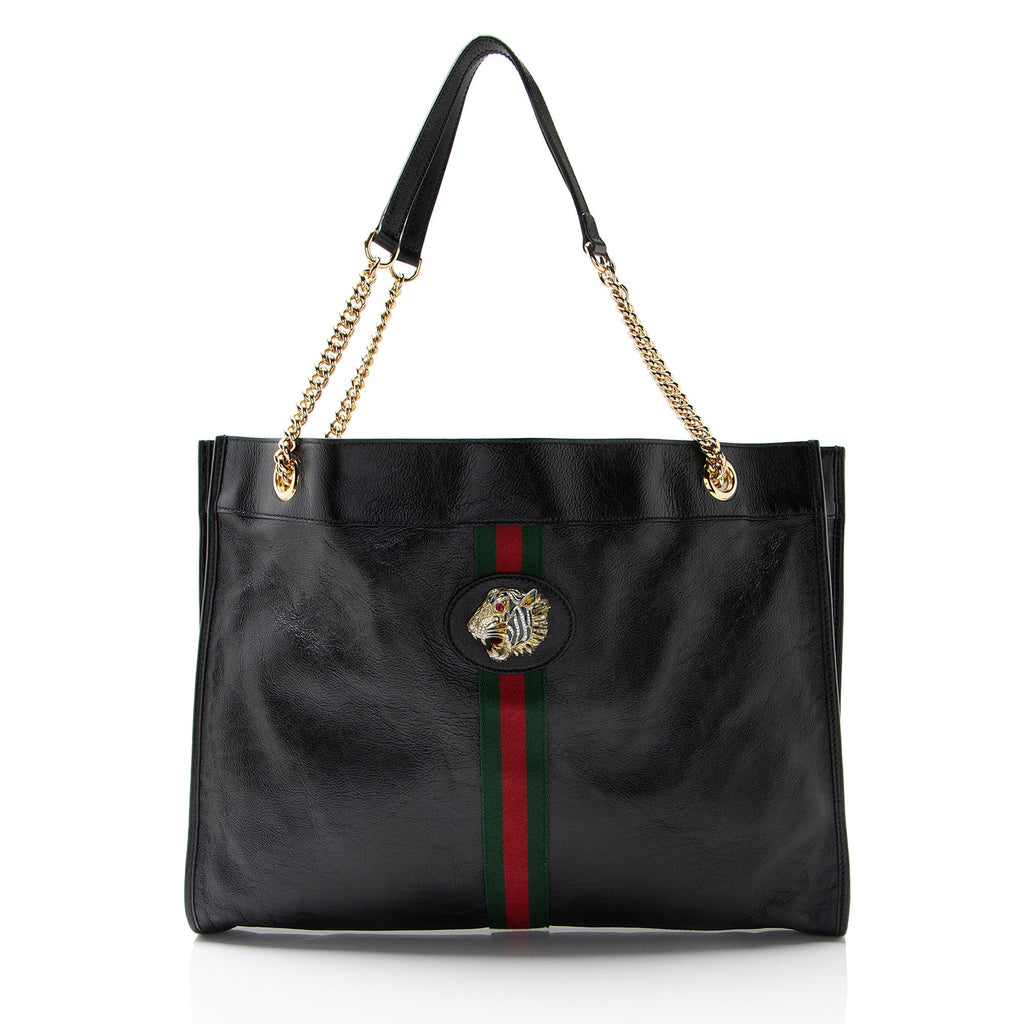 Gucci Leather Rajah Large Tote