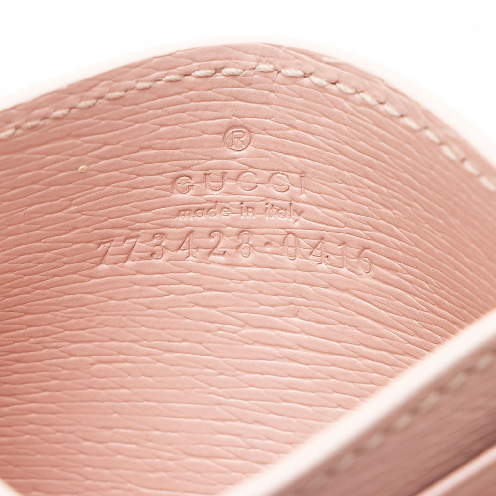 Gucci Leather Script Card Case