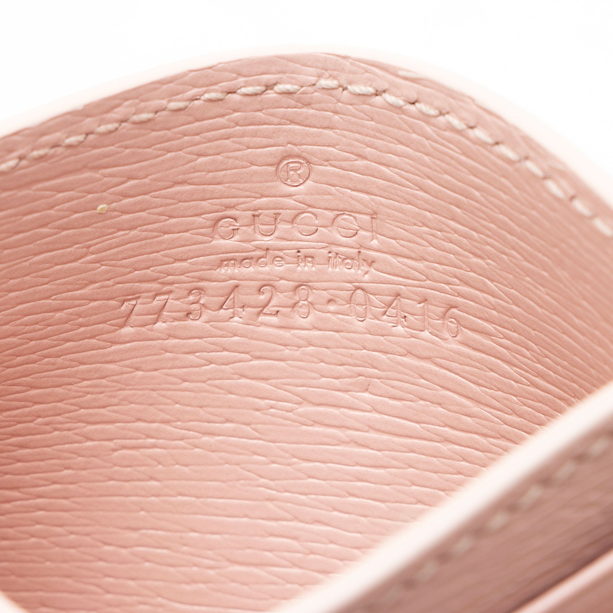 Gucci Leather Script Card Case