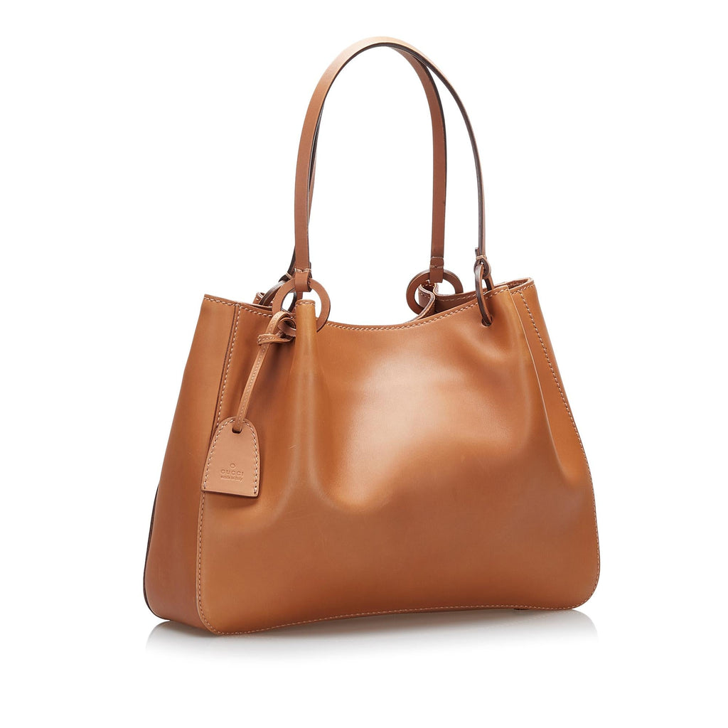 Gucci Leather Shopper Tote Bag (SHG-37110)