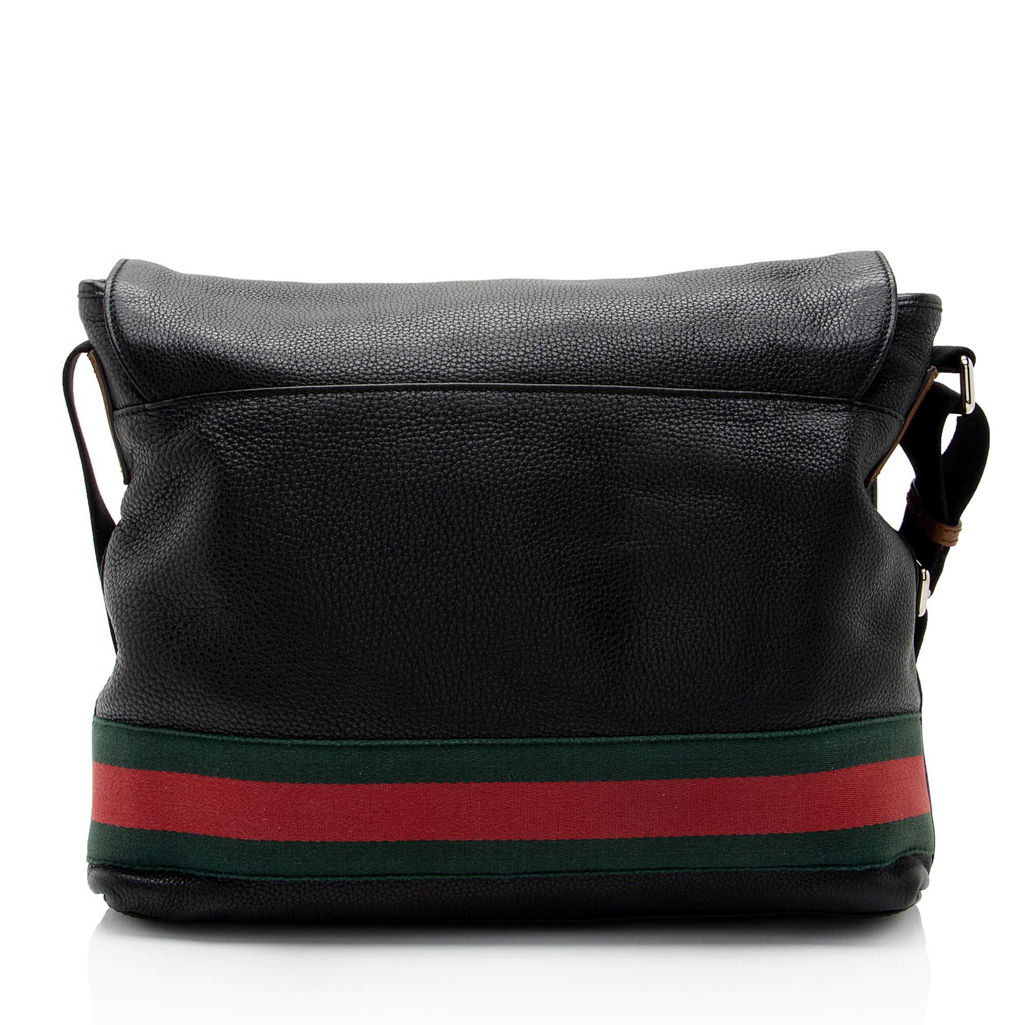 Gucci Leather Signature Web Messenger (SHF-6F03zC)