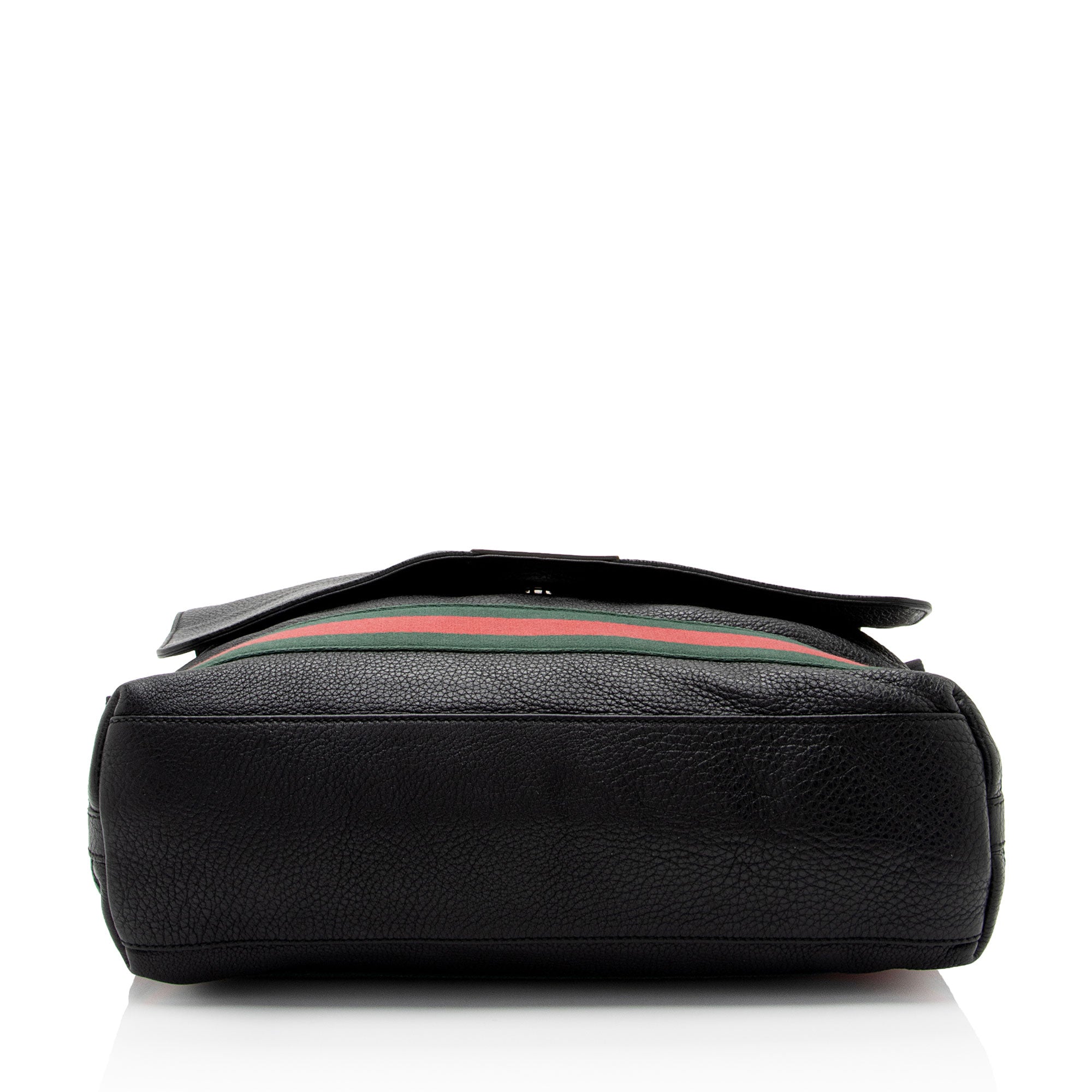 Gucci Leather Signature Web Messenger (SHF-6F03zC)
