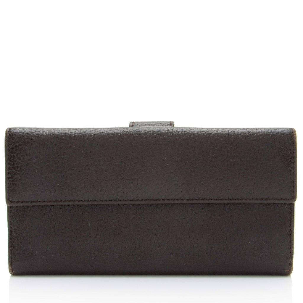 Gucci Leather Signoria Continental Wallet