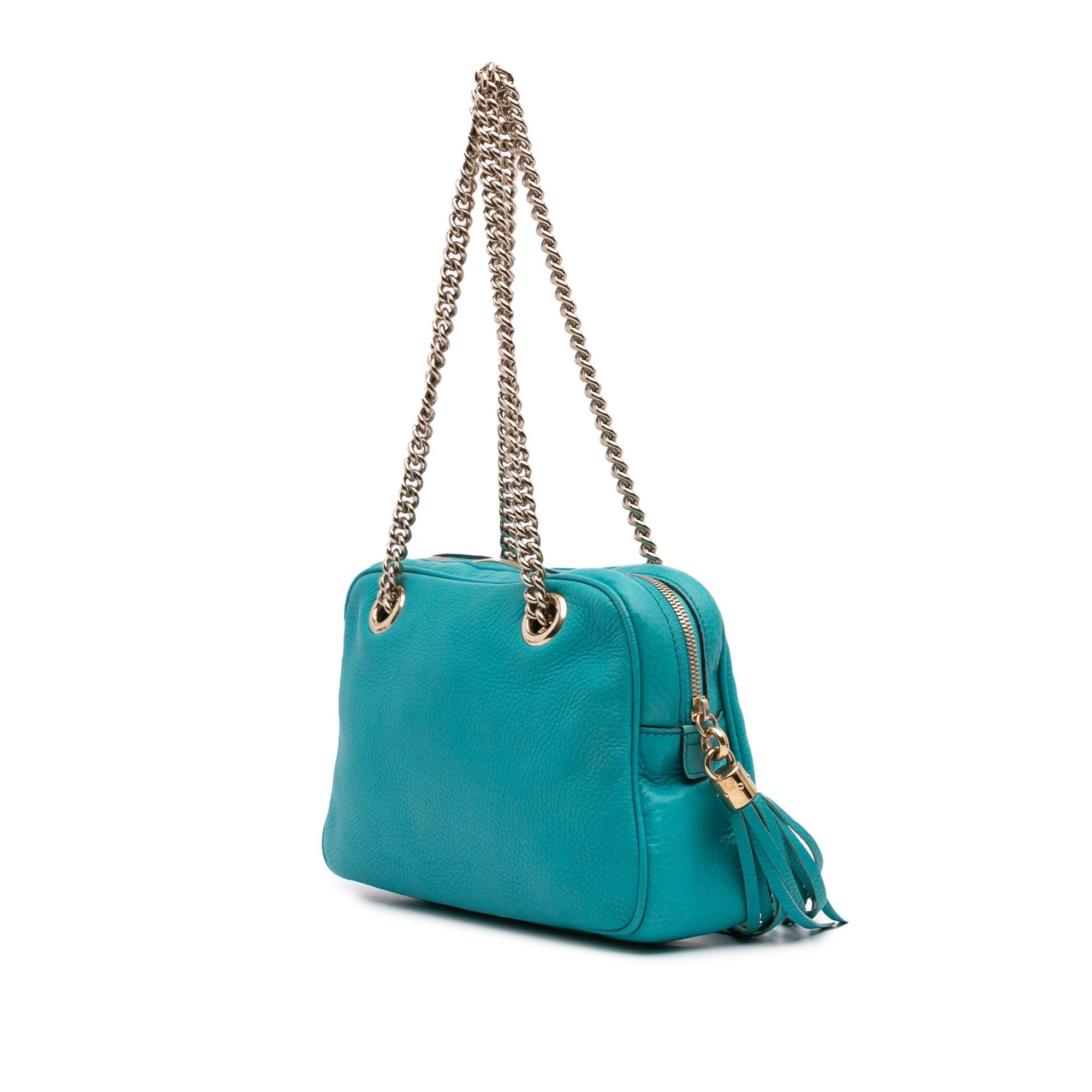 Gucci Leather Soho Chain Zip Shoulder Bag
