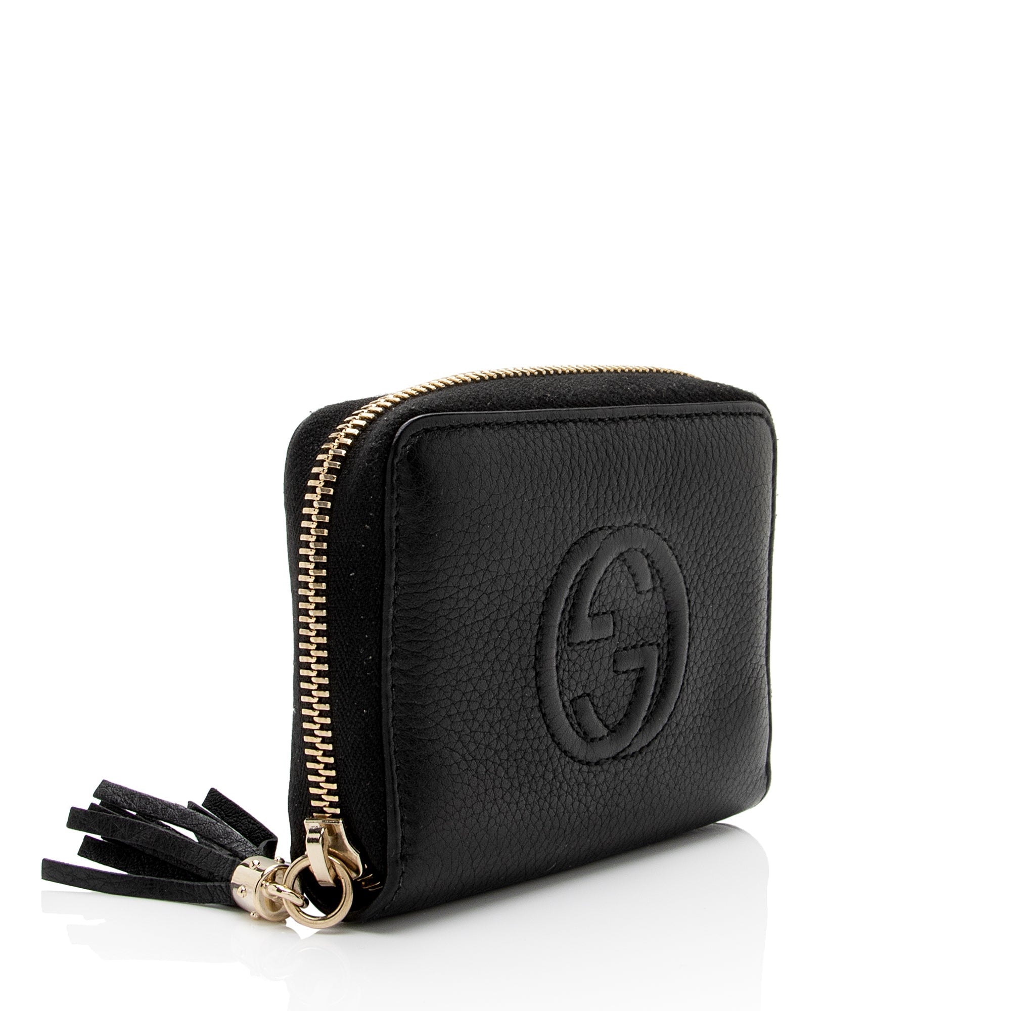 Gucci Leather Soho Compact Zip Around Wallet (SHF-VmdRHb)