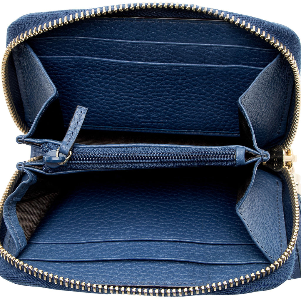 Gucci Leather Soho Compact Zip Around Wallet