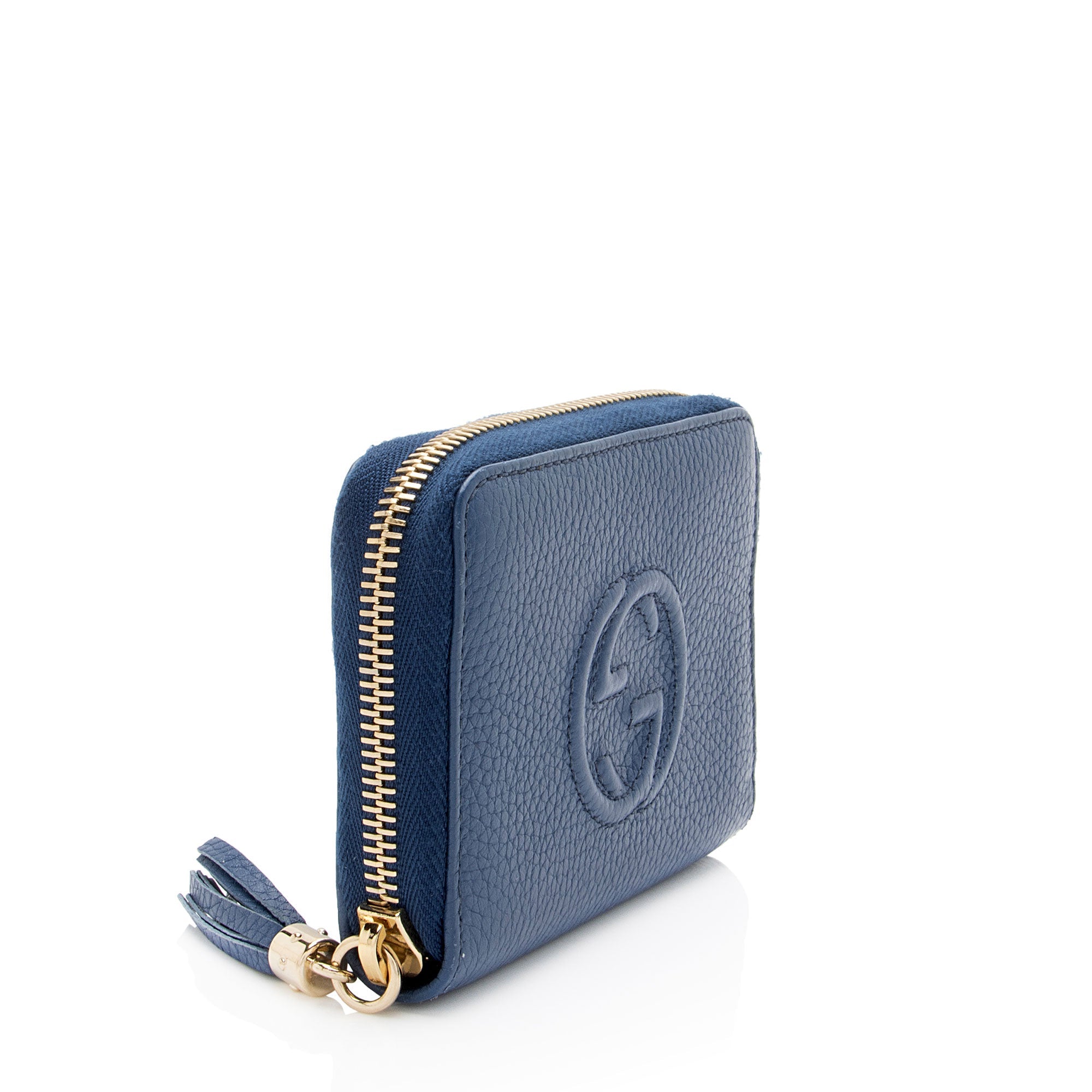 Gucci Leather Soho Compact Zip Around Wallet