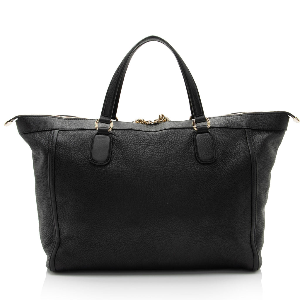 Gucci Leather Soho Large Zip Tote (SHF-3j2gH9)