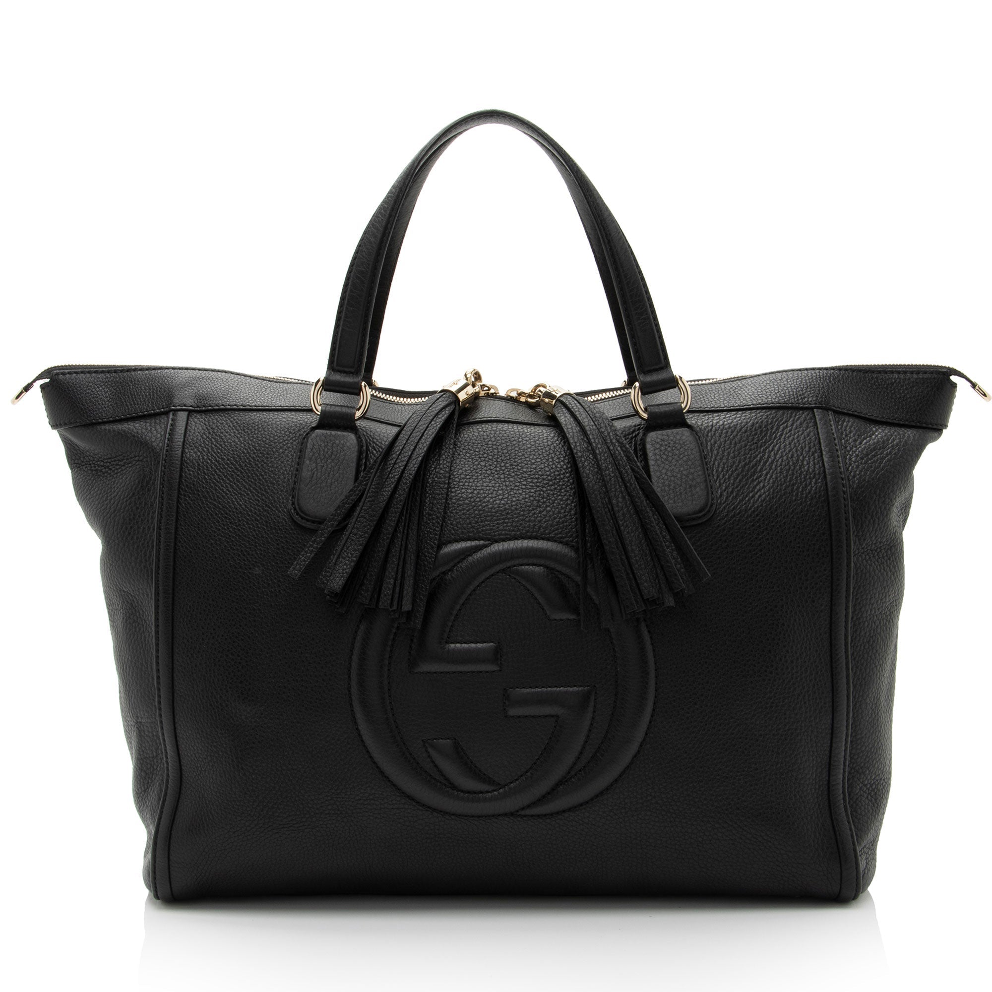 Gucci Leather Soho Large Zip Tote (SHF-3j2gH9)