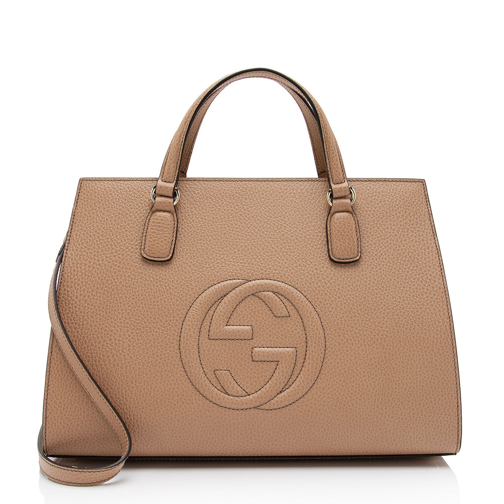 Gucci Leather Soho Medium Top Handle Satchel (SHF-auIjxm)